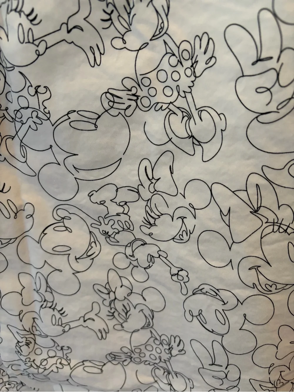 Disney Parks ivory dress with black trim & charming Mickey/Minnie print sz 5/6